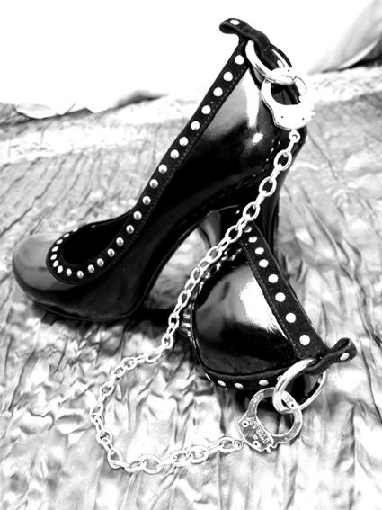 shoes mcqueen, handcuff, necklace, editorial