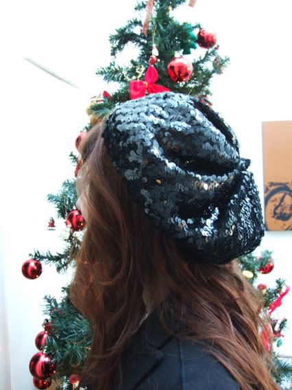 sequined beanie hat