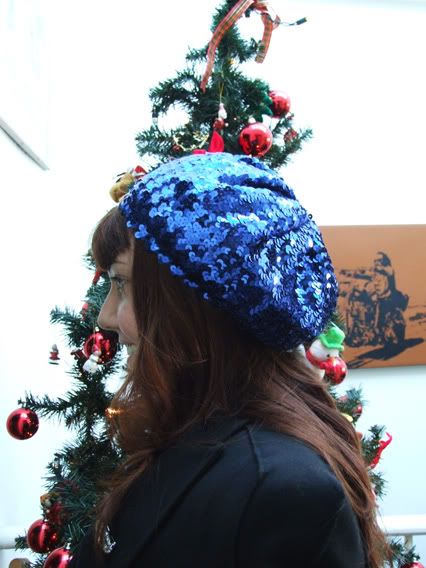 sequined beanie hat