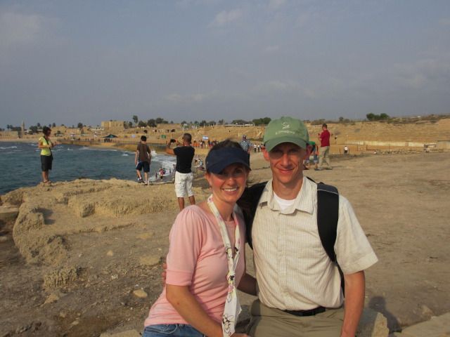 Caesarea, Relaxing with my honey at the seaside.