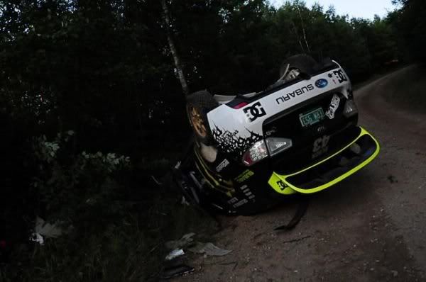 Ken Blocks crashed car