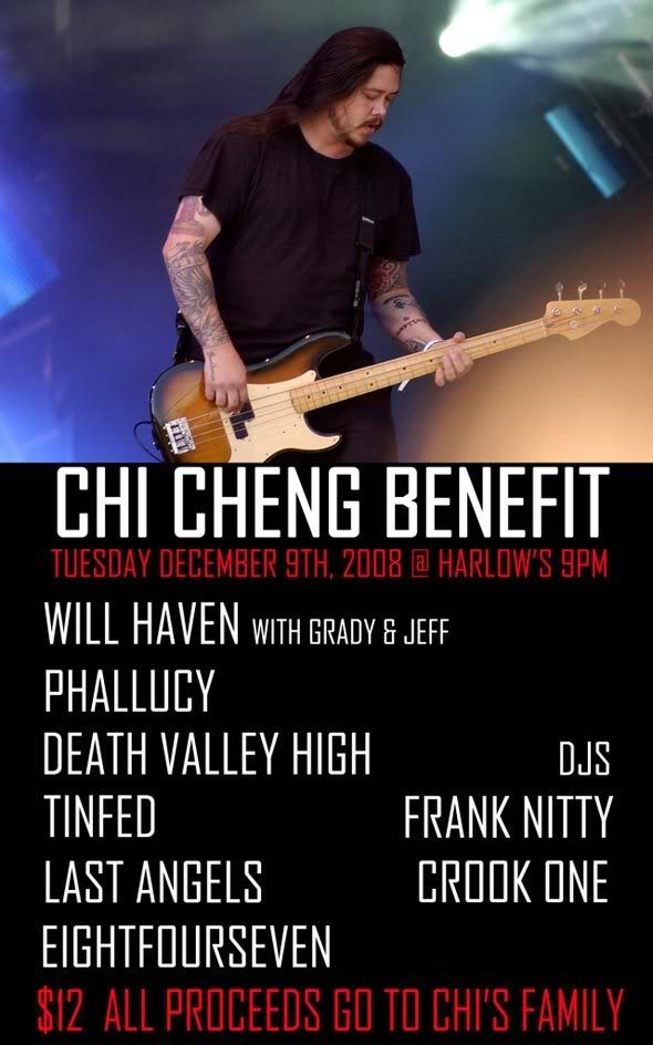 Благотворительный концерт в честь Чи Ченга 9 декабря в  Сакраменто