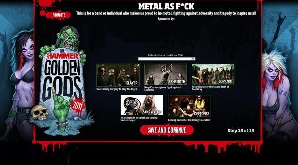 Проголосуй за Deftones в Metal Hammer Golden God Awards 2011!