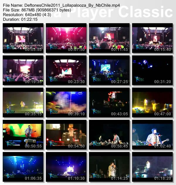 Видео-бутлег Deftones Live Lollapalooza Chile 2011 (2.04.2011)