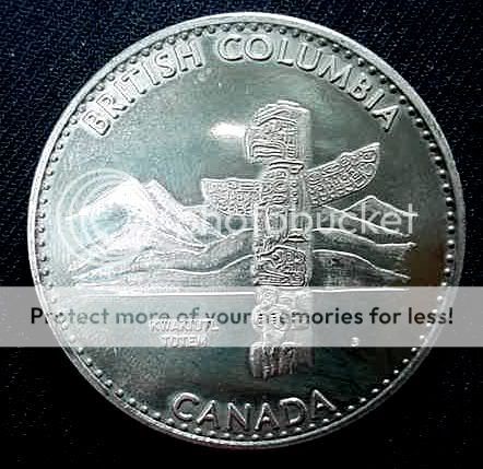 British Columbia Canada Lions Gate Bridge Kwakiutl Totem Token Medal 