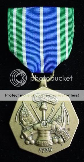 US Army Achievement Medal on full size Pin Back Ribbon  